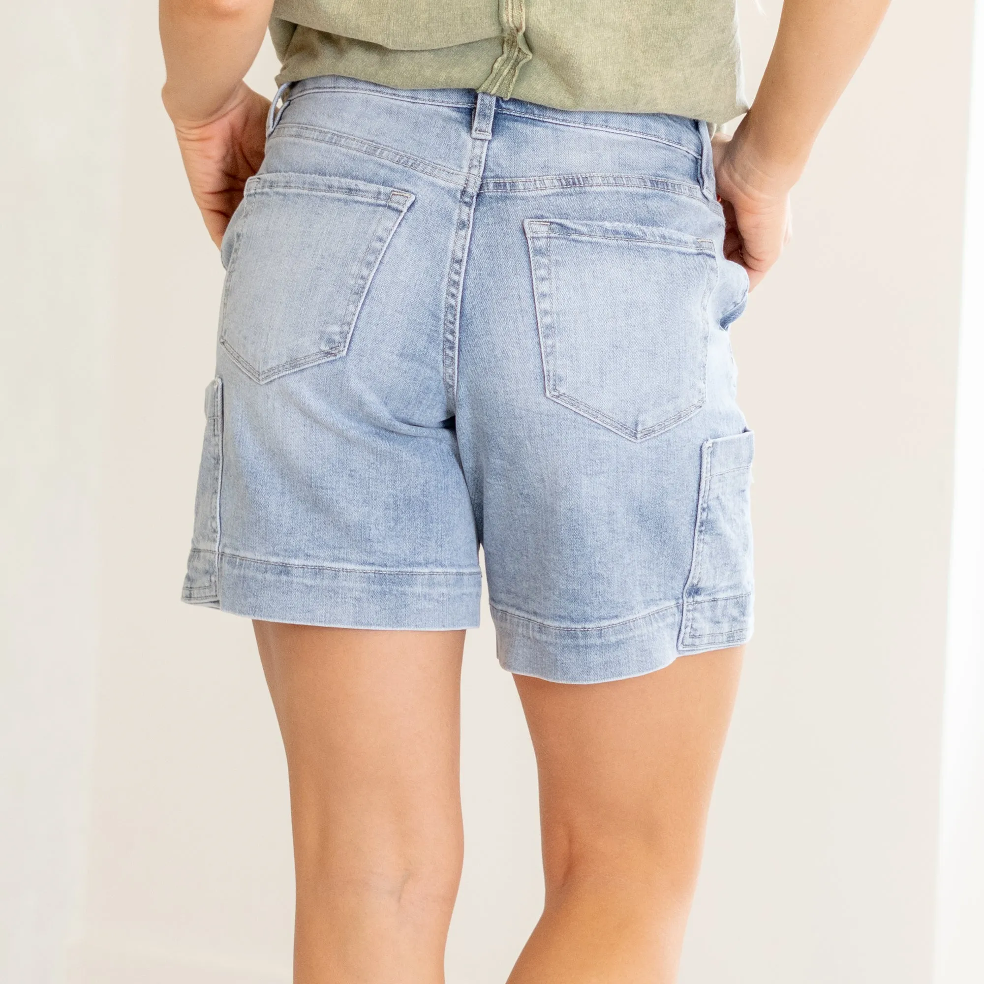 Radiant Flow Mid Rise Pocket Bermuda Shorts