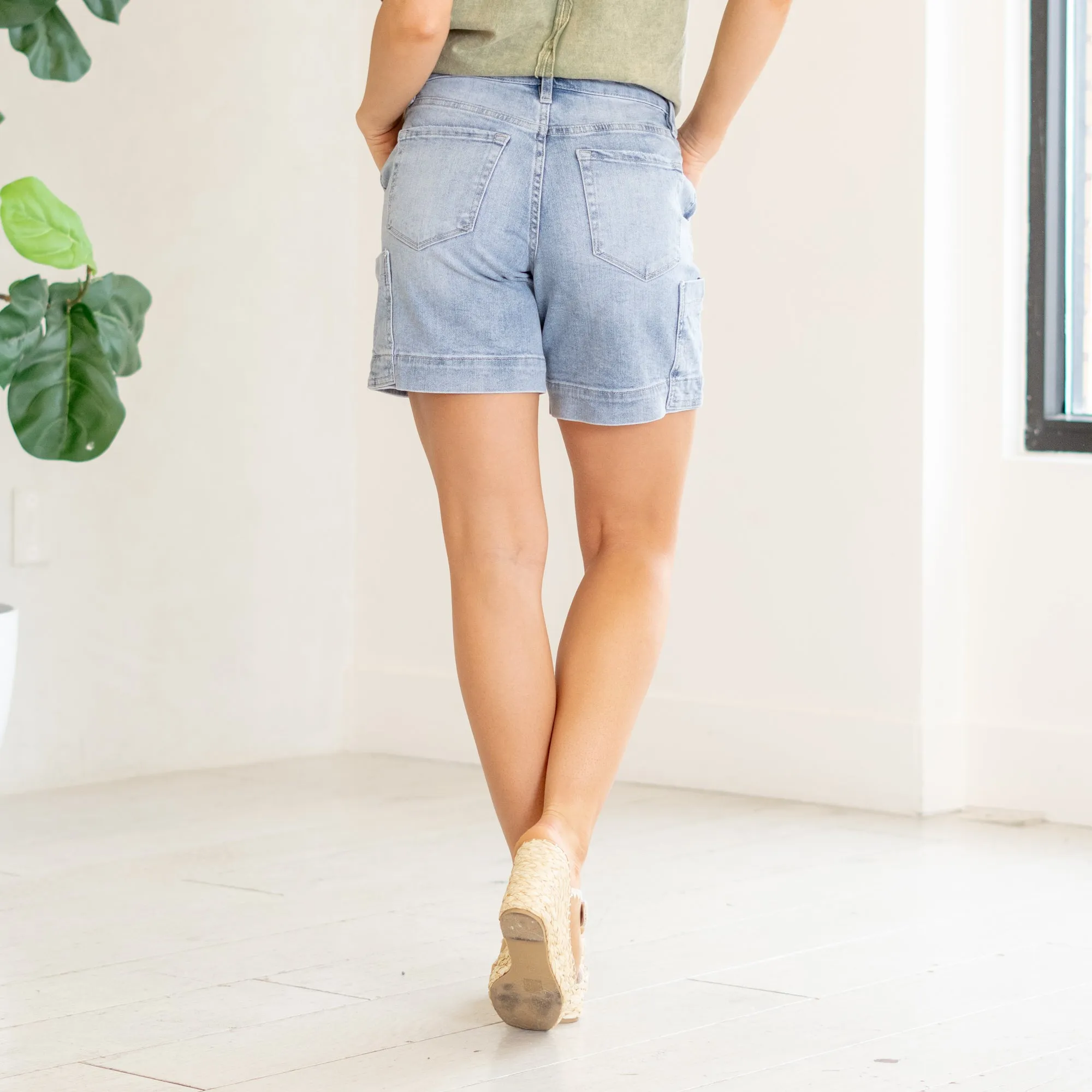 Radiant Flow Mid Rise Pocket Bermuda Shorts