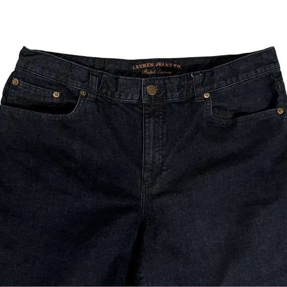 Ralph Lauren dark wash denim bermuda jean shorts
