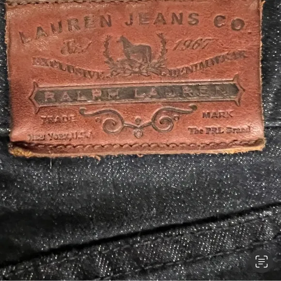 Ralph Lauren dark wash denim bermuda jean shorts