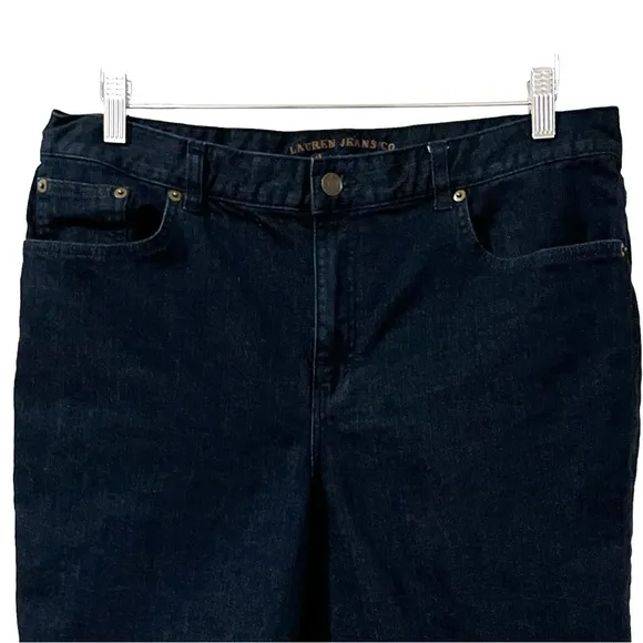 Ralph Lauren dark wash denim bermuda jean shorts