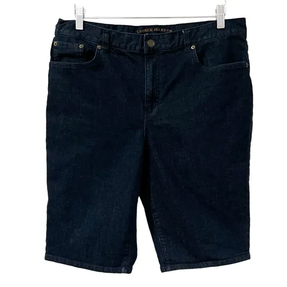 Ralph Lauren dark wash denim bermuda jean shorts