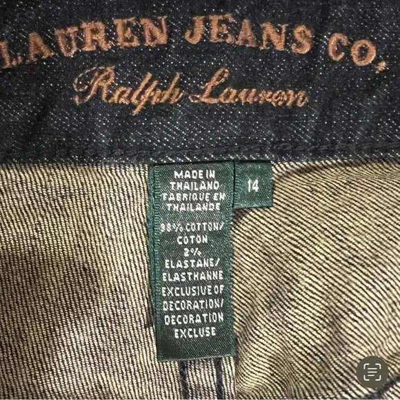 Ralph Lauren dark wash denim bermuda jean shorts