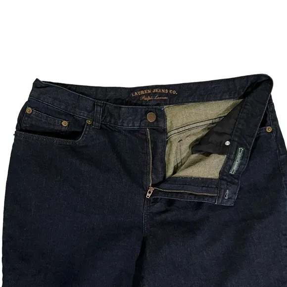 Ralph Lauren dark wash denim bermuda jean shorts