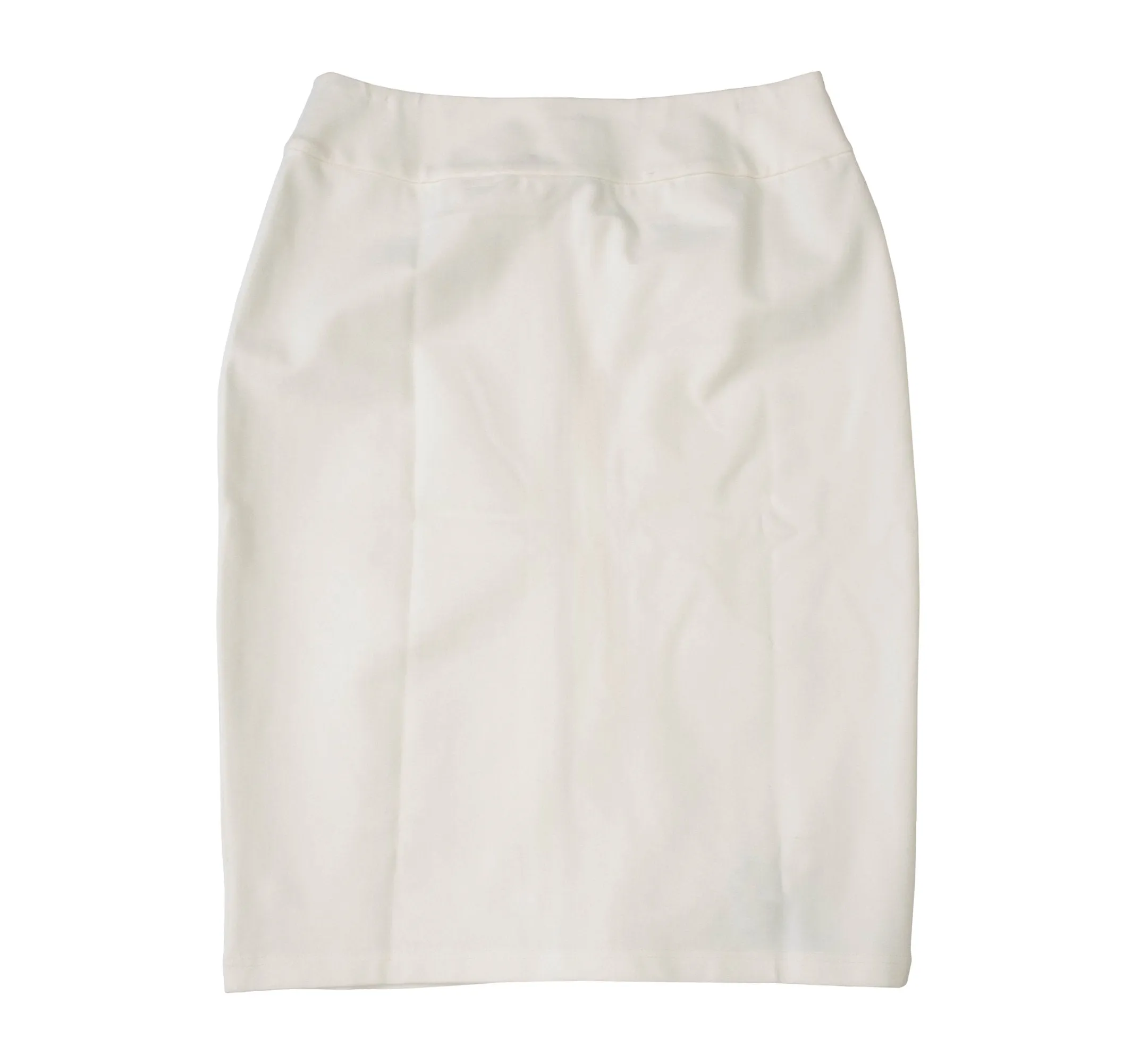 Rapheeze White Front Zip Knee Skirt
