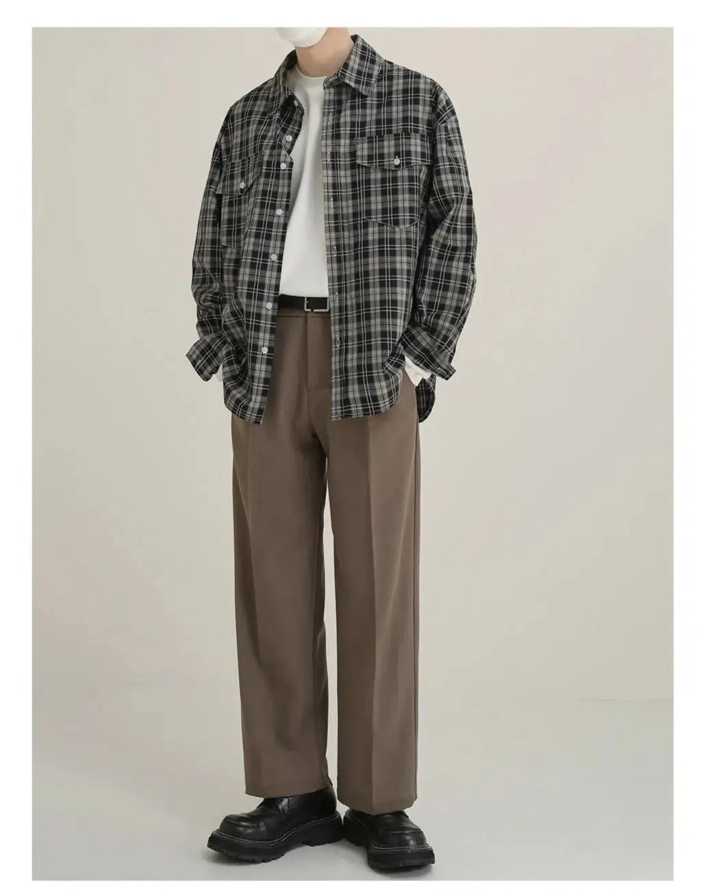 Retro Long-sleeved Plaid Shirt