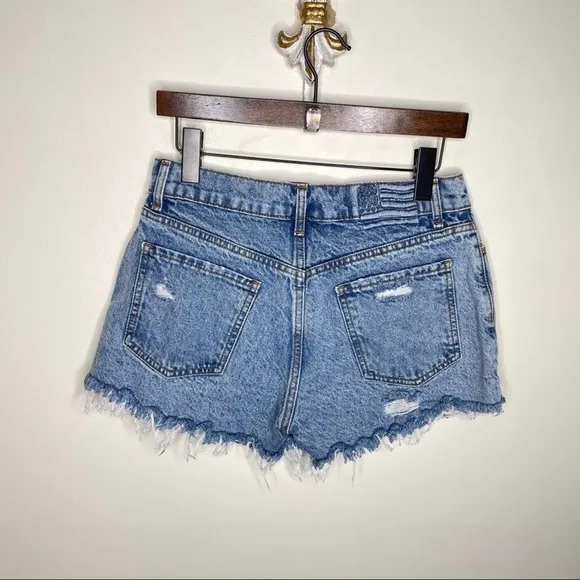 REVICE Denim Malibu Cutoffs Shorts Topanga Wash Distressed {NN13}