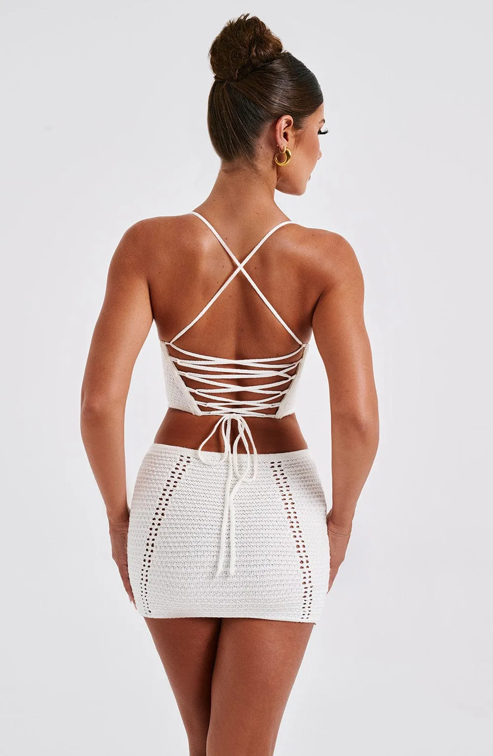 Selma Mini Skirt - White