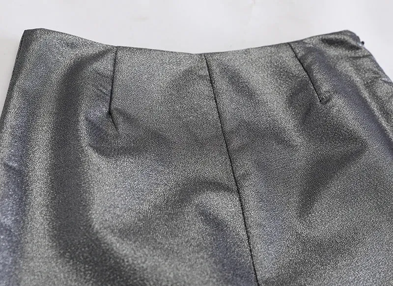 Sequin Beaded Spliced  High Waist Casual Loose High Waist Fashion Skirts