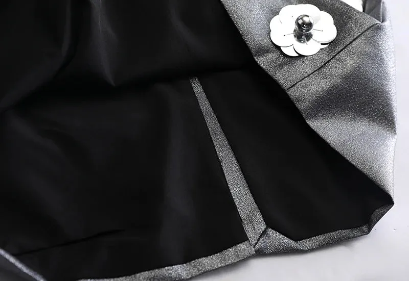 Sequin Beaded Spliced  High Waist Casual Loose High Waist Fashion Skirts