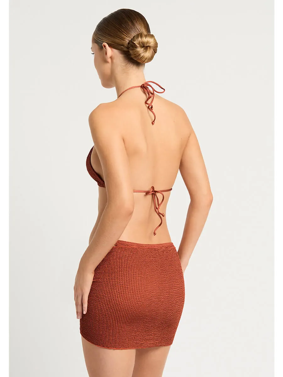 Shimmer Dara Tube Top/Skirt in Bronze Shimmer