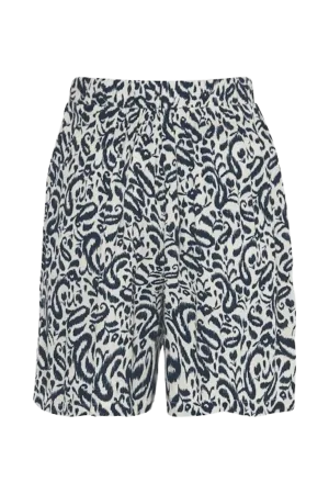 Shorts ICHI Marrakech Aop Total Eclipse Paisley