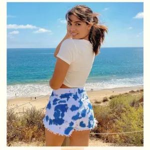 Show Me Your Mumu Indigo Tie Dye Shorts
