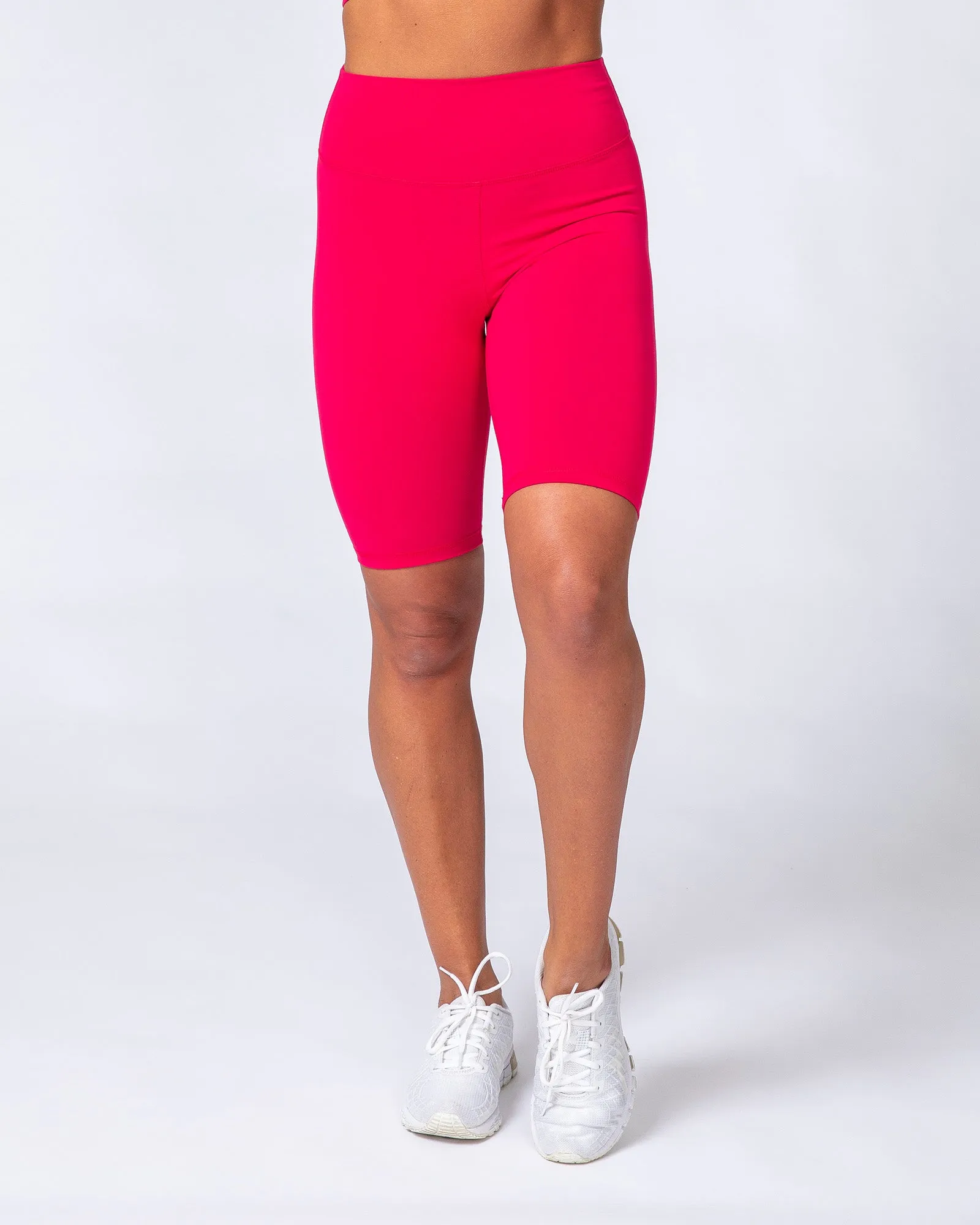 Signature Referee Length High Waist Scrunch - Hot Pink