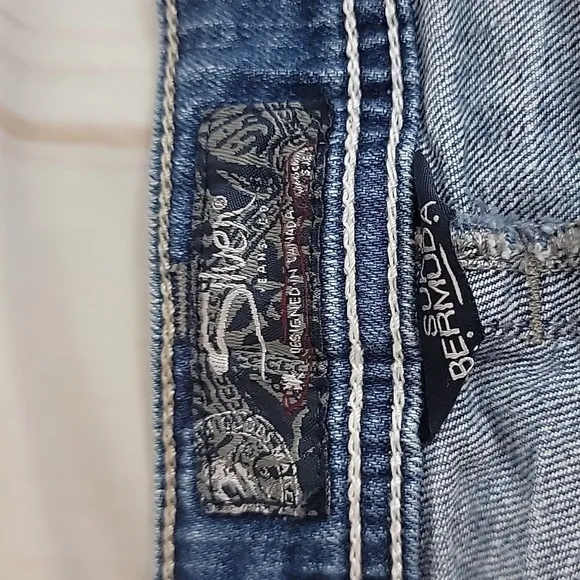 Silver Jean Company Suiki Bermuda Light Denim Jean Short Womens Plus Size 22