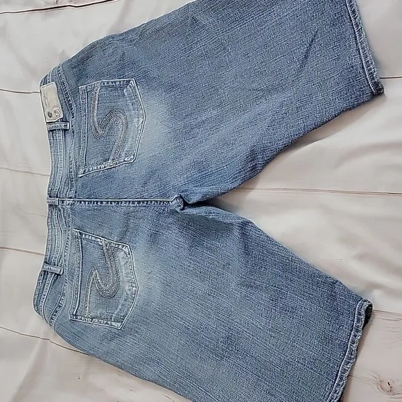 Silver Jean Company Suiki Bermuda Light Denim Jean Short Womens Plus Size 22