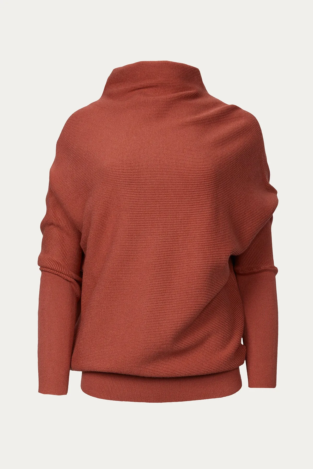 SLOUCH-NECK DOLMAN PULLOVER