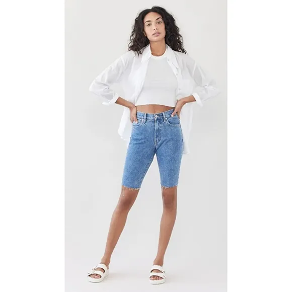 SLVRLAKE | Beatnik Denim Shorts in Pacific NEW Size 24