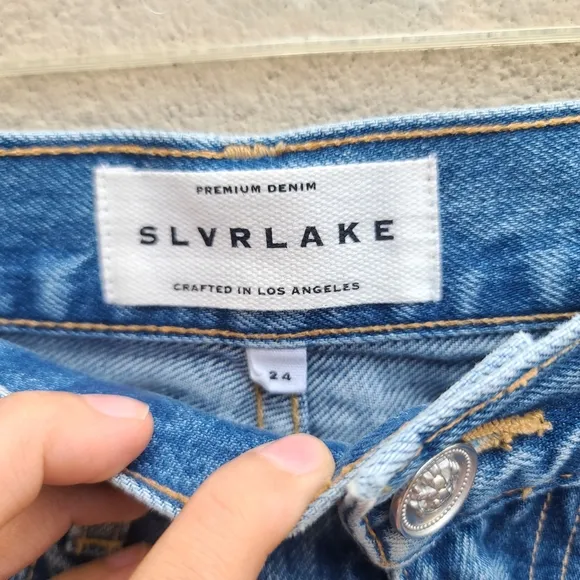 SLVRLAKE | Beatnik Denim Shorts in Pacific NEW Size 24