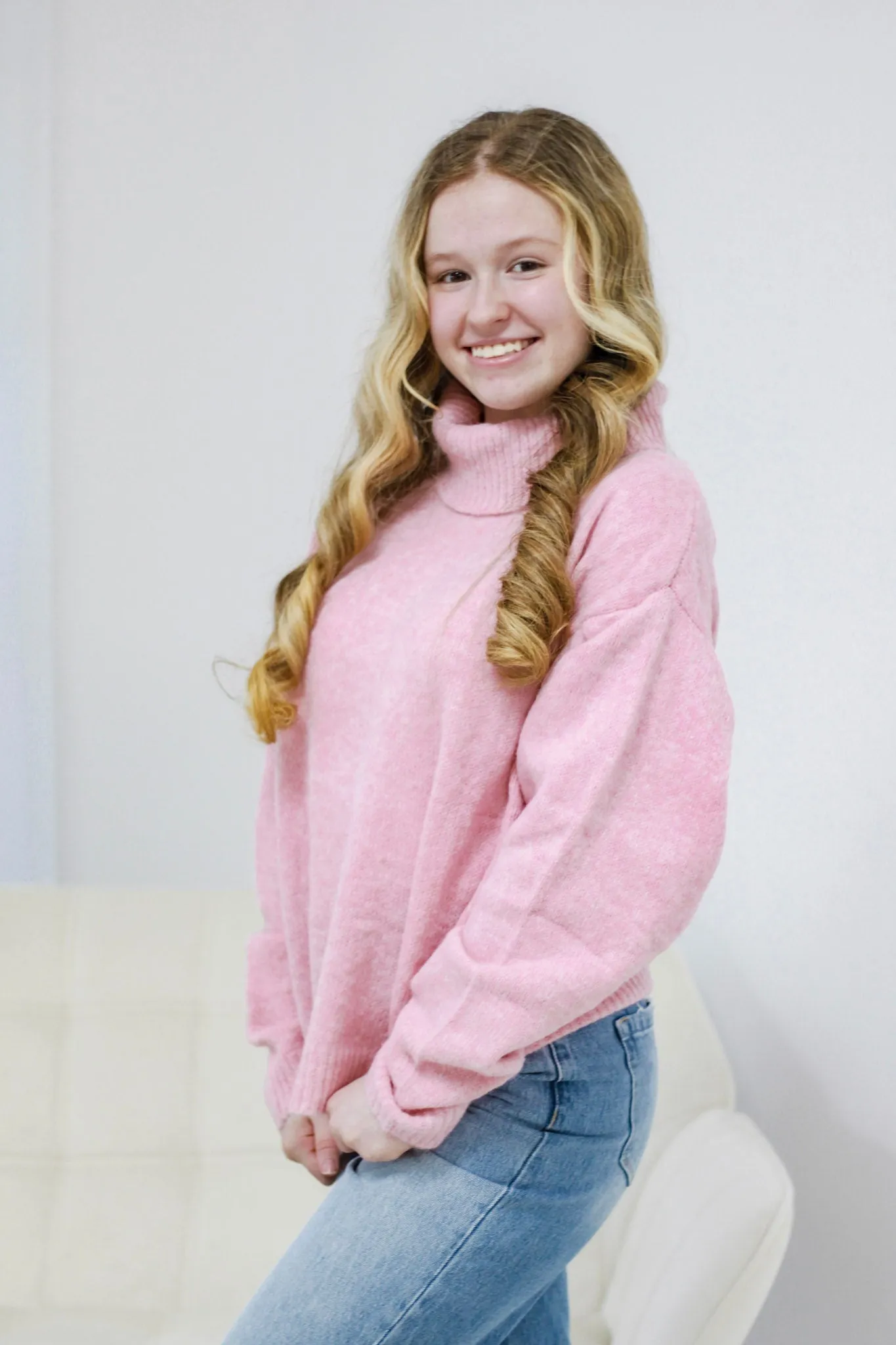 Snuggly Soft Sweater in Strawberry Milk