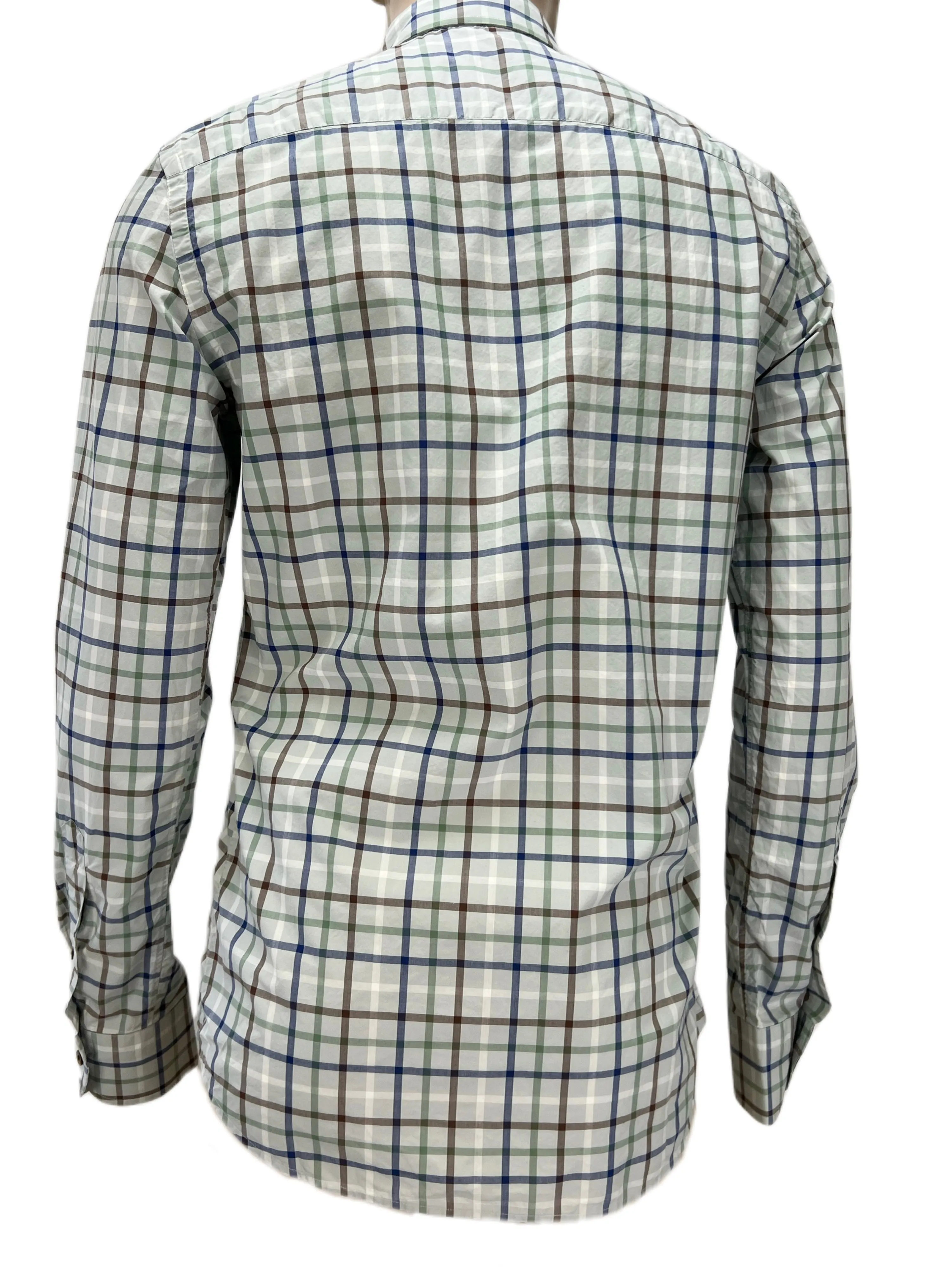 SONRISA Men's Multicolor Plaid Long Sleeve Dress Shirt Sz 15X38 NWT