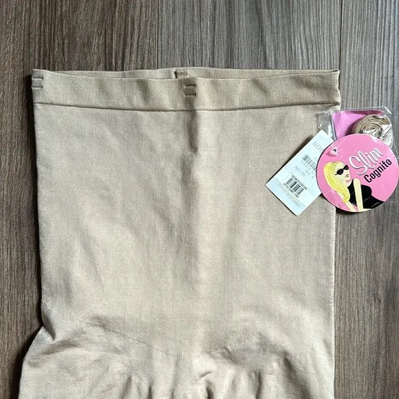 Spanx by Sara Blakely High Waisted Shaper slim cognition tan shorts XL N…