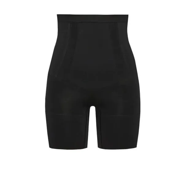 SPANX OnCore High-Waisted Mid Thigh Short Sculpt Shaper black NWT medium