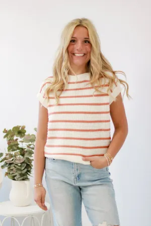 Spring Breeze Striped Sweater in Rum
