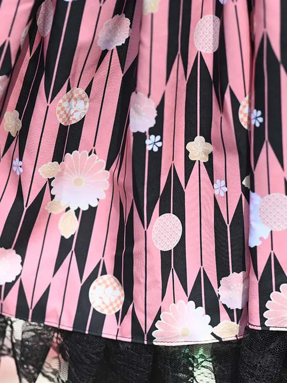 Sweet Lolita SK Lace As Image Floral Print Lolita Skirts