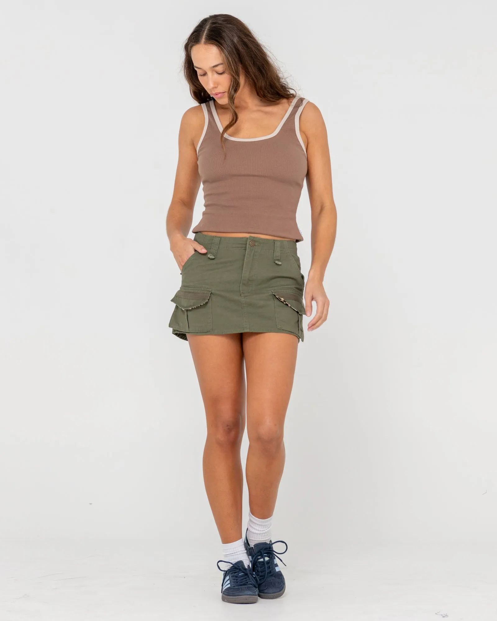 Tank Girl Low Rise Mini Cargo Skirt