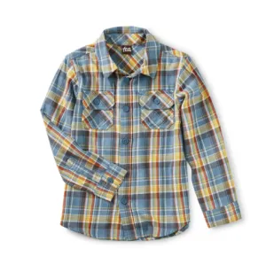 Tea- Plaid Button Up