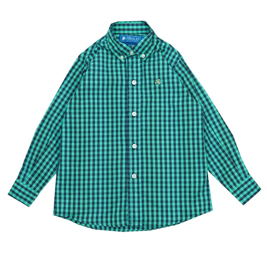 The Bailey Boys Moonlight Plaid Peter Pan Collar Shirt