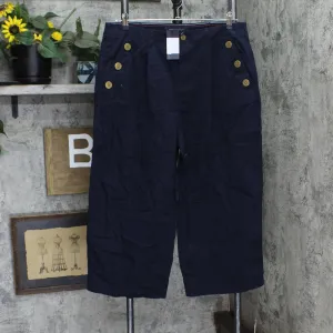 Tommy Hilfiger Women's Wide-Leg Sailor Chino Pants J3AK0501 Sky Captain Blue 16