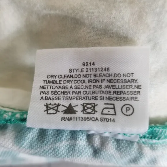 Tory Burch Teal Gabriel Shorts Women Floral Vine Printed Cotton Shorts Size 6