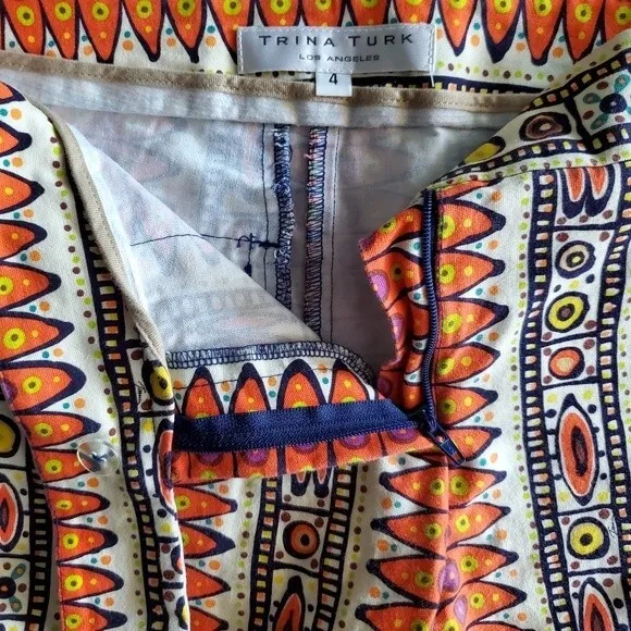 Trina Turk tropical tribal Bermuda shorts 4