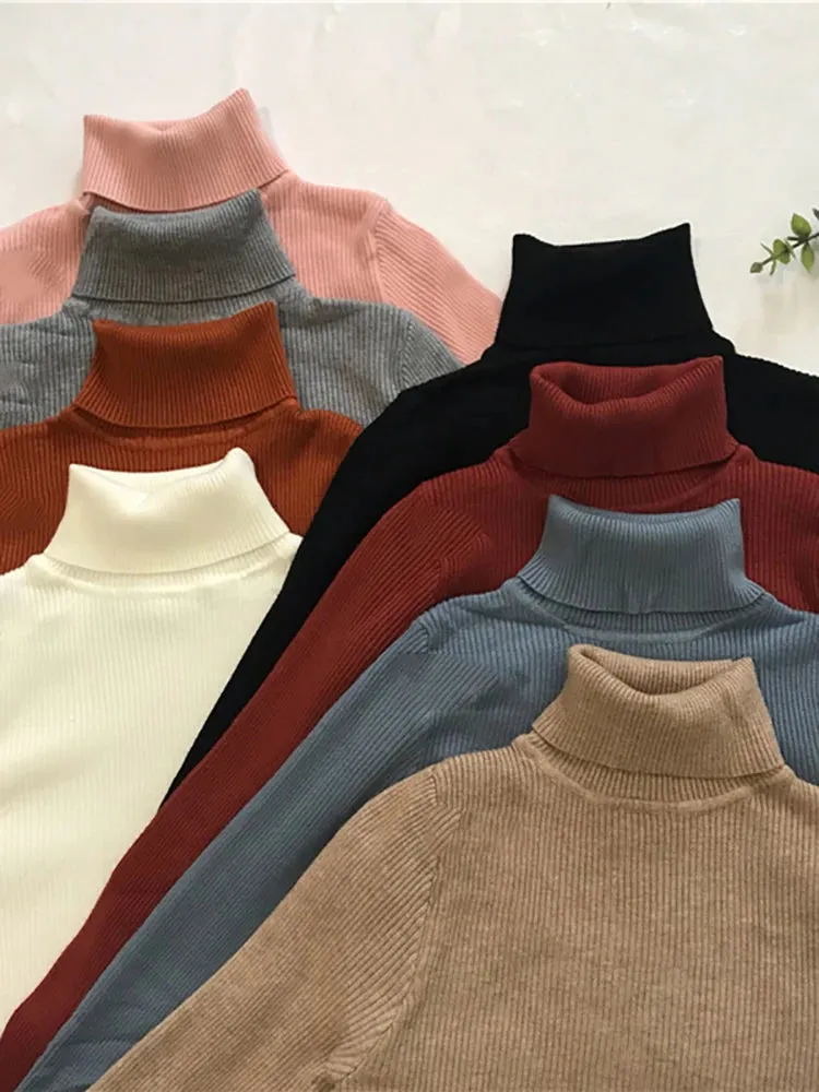 Turtleneck Sweater Women's 2024 Autumn Winter Tops