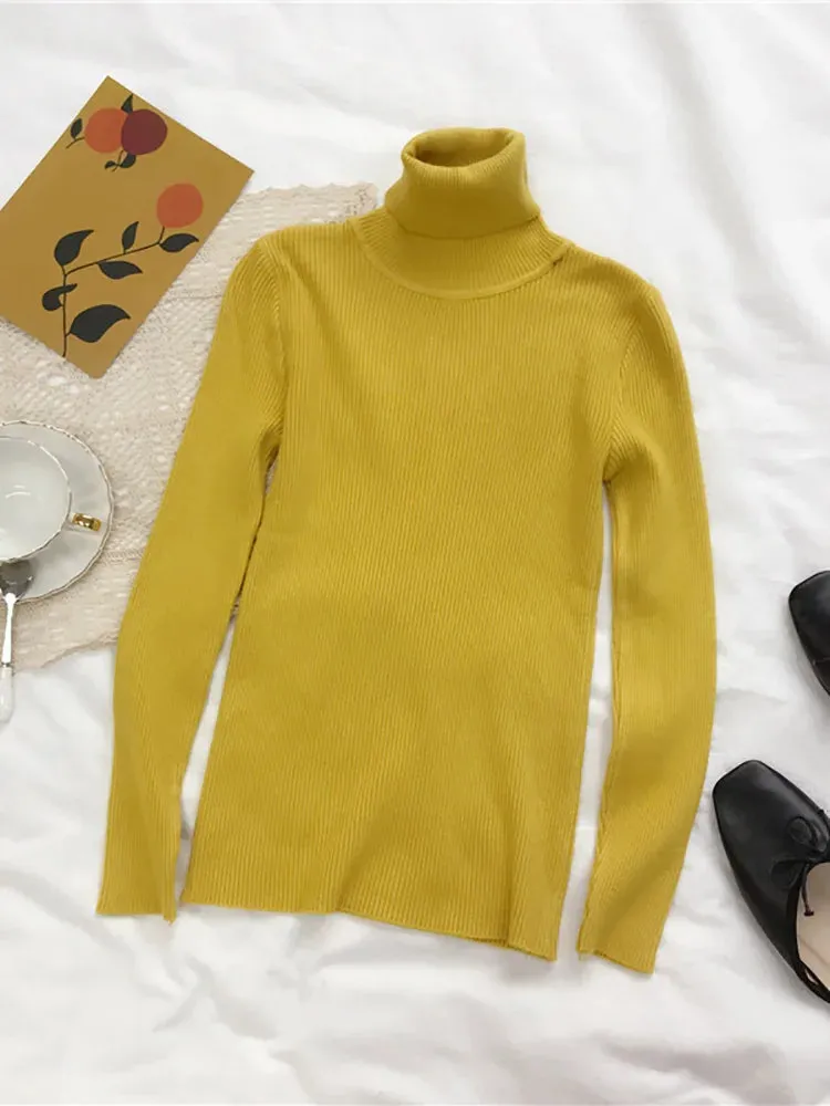 Turtleneck Sweater Women's 2024 Autumn Winter Tops