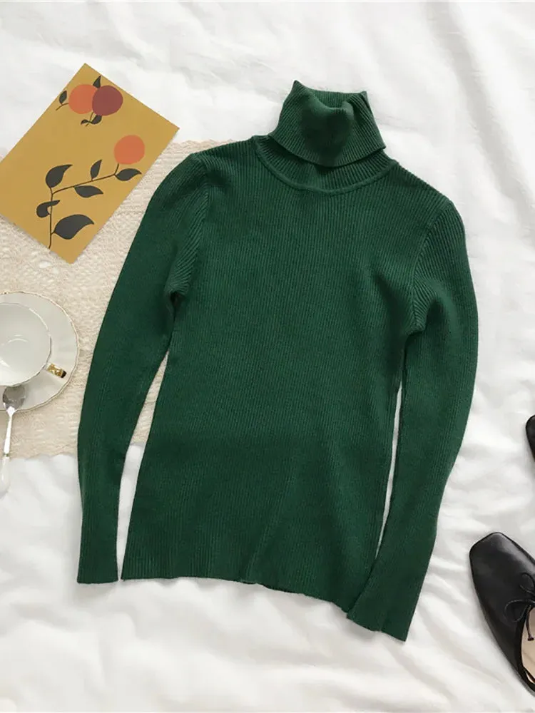 Turtleneck Sweater Women's 2024 Autumn Winter Tops