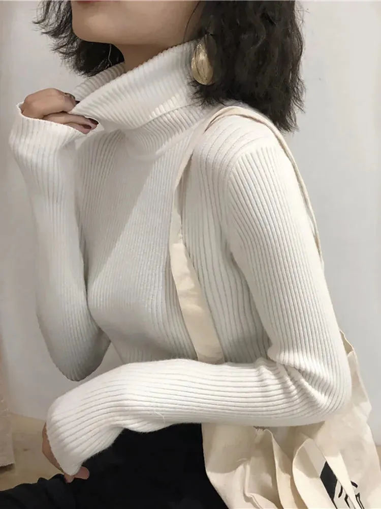 Turtleneck Sweater Women's 2024 Autumn Winter Tops