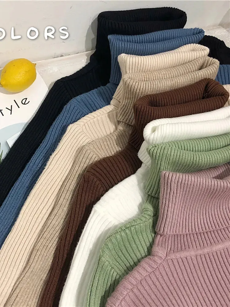 Turtleneck Sweater Women's 2024 Autumn Winter Tops