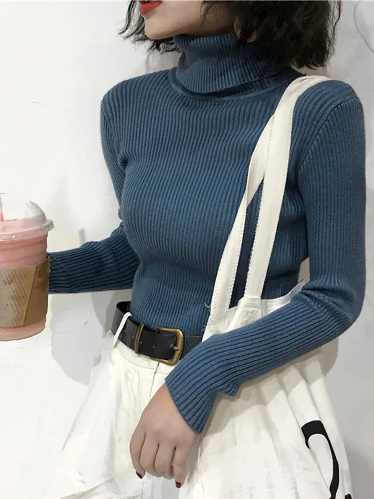 Turtleneck Sweater Women's 2024 Autumn Winter Tops