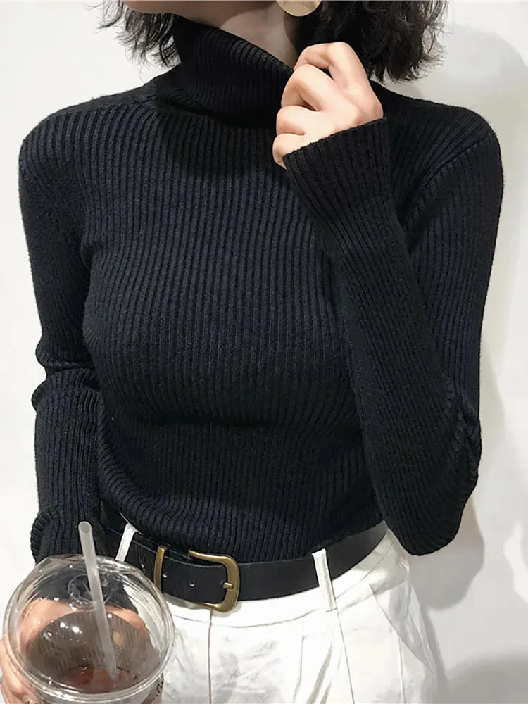 Turtleneck Sweater Women's 2024 Autumn Winter Tops