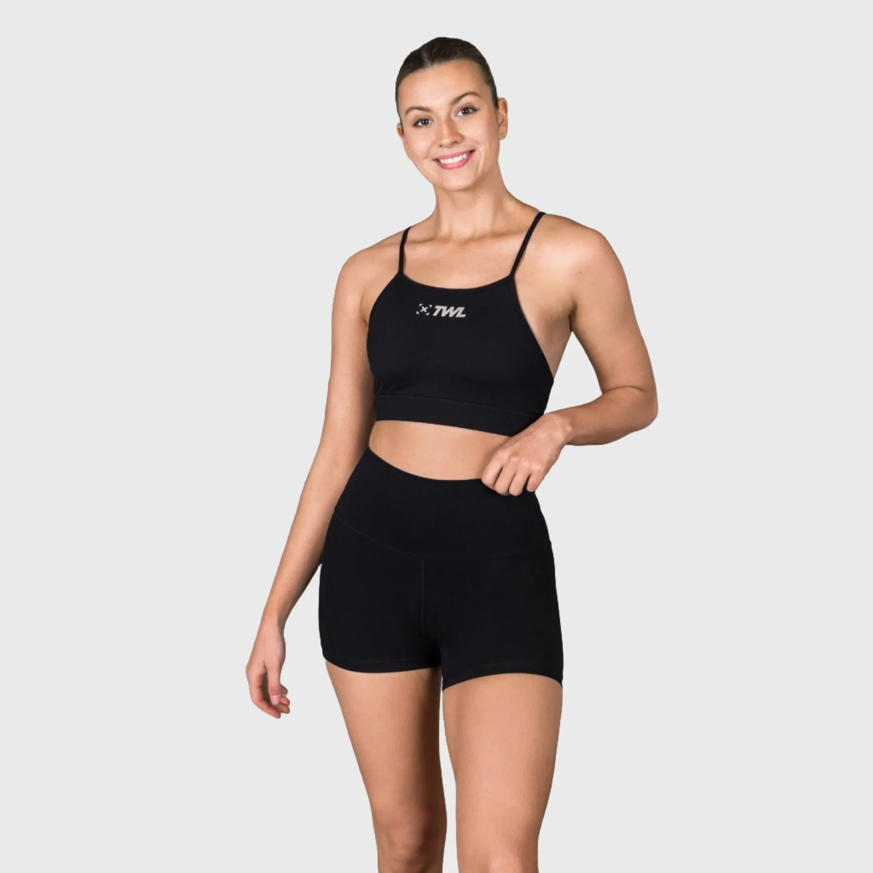 TWL - WOMEN'S HIGH WAISTED BALANCE SHORTS - BLACK