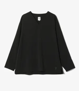 V-Neck Shirt - Poly Oxford