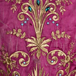 Vintage Purple Silk Beaded Skirt & Top Gypsy Boho Soutache 1970S Provenance Small