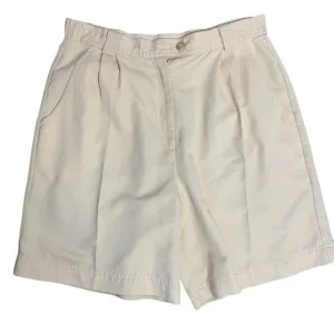 Vintage 80s High Waisted Shorts 12 Peach Pockets Belt Loops Elastic Button Zip