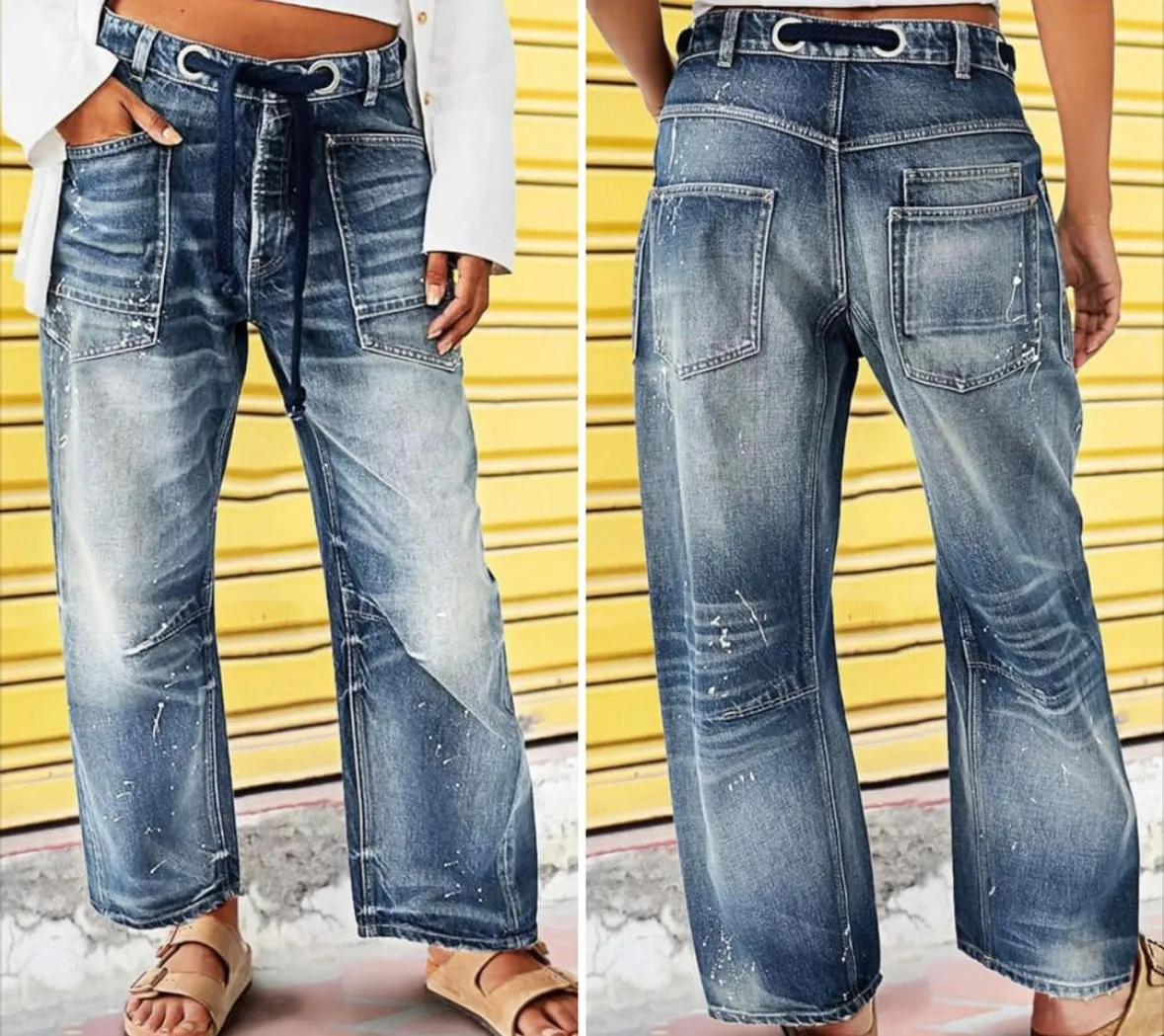 Washed Distressed Jeans