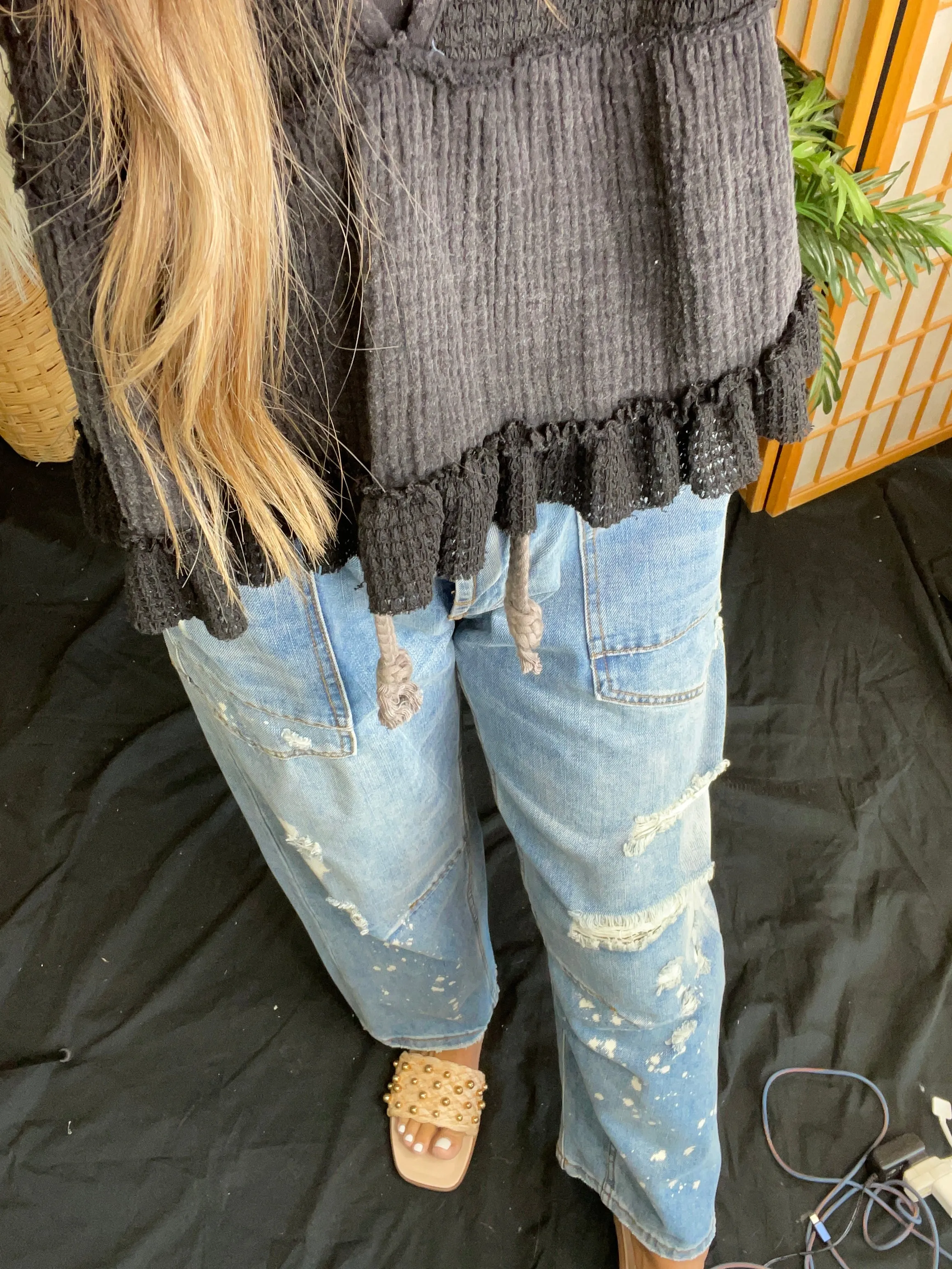 Washed Distressed Jeans