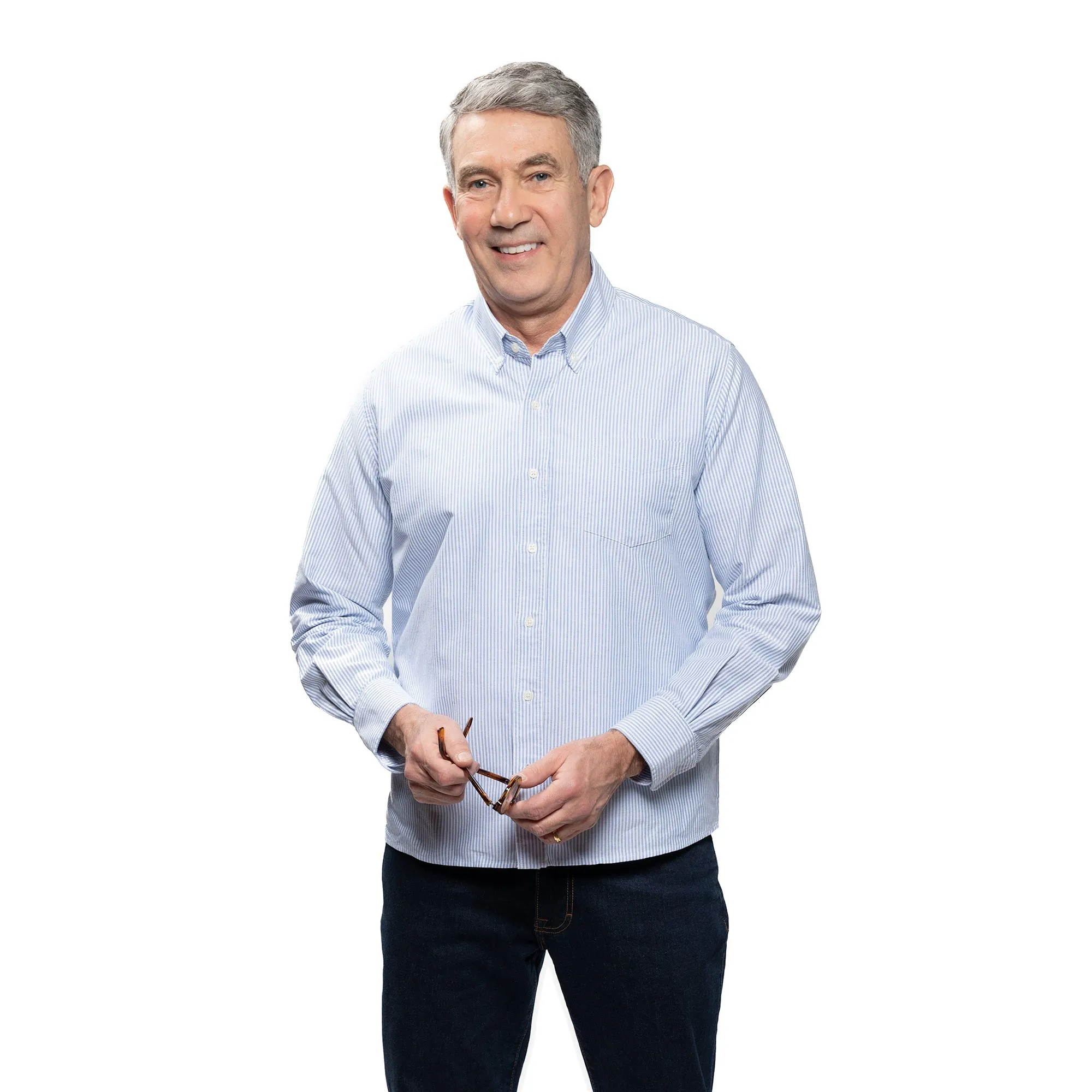 Weekend Oxford Standard Fit - Blue University Stripe