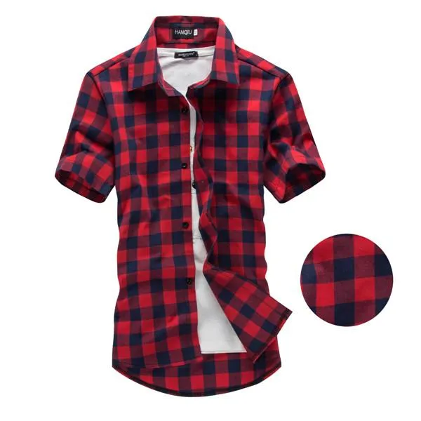 West Louis™ Red And Black Plaid Shirt